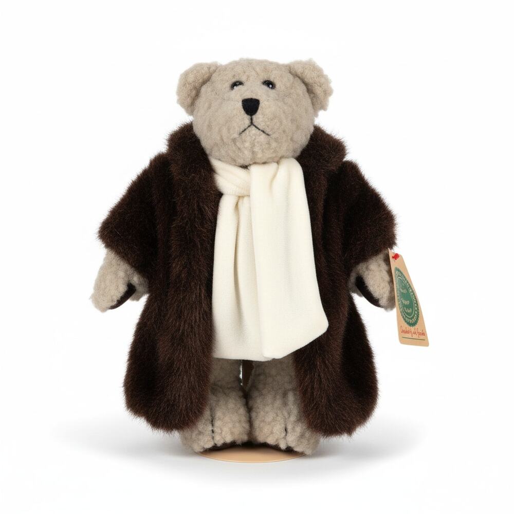 Boyds Bears 1990 Skidoo #1364 Archive Collection Jointed Faux Fur Coat Plush‎ 9"
